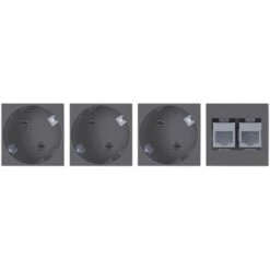 Bachmann Sortie 3xCEE7/3 2xCAT6 3m Strom 3,0m Noir M.KS