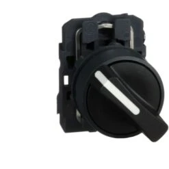 Schneider® Harmony Bouton Tournant Noir Ø22 - à Manette - 2 Positions - 1F - XB5AD21