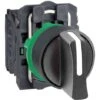 Schneider® Harmony Bouton Tournant Noir Ø22 - àmanette - 3 Positions - 2F - XB5AD33