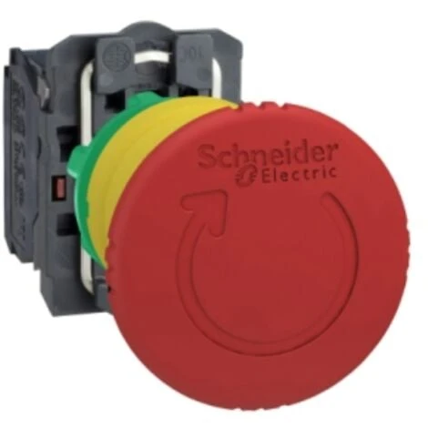 Schneider® Harmony Arrêt D'urgence Rouge Ø22 Tête Ø 40 Tourner Pourdéverrouiller 1O+1F - XB5AS8445 1 Schneider® Harmony Arrêt D'urgence Rouge Ø22 Tête Ø 40 Tourner Pourdéverrouiller 1O+1F - XB5AS8445