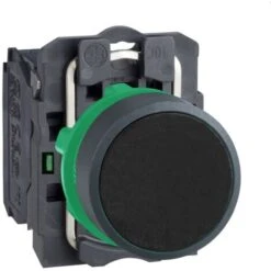 Schneider® Harmony Bouton-poussoir Noir Ø22 - à Impulsion Affleurant - 1F - XB5AA21