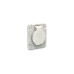 Schneider® PratiKa - Socle De Prise NF 65x85mm - 2P+T 10-16 A - IP54 - Connex. Arr. - Gris - PKN61G