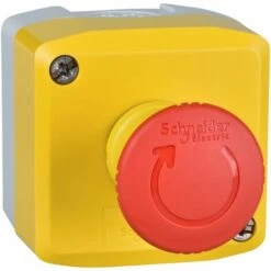 Schneider® Harmony Boite Jaune 1 Arrêt D'urgence Rouge Ø40 Tourner Pour Déverrouiller 2O - XALK178F