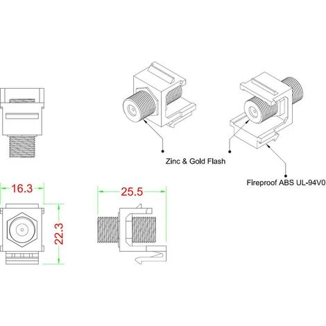 Renkforce RF-KS-FKP Module Encastrable F Keystone 3 Renkforce RF-KS-FKP Module Encastrable F Keystone – Image 3