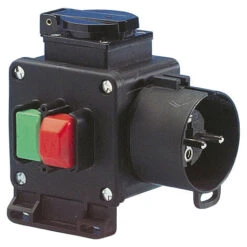 Tripus Prise De Courant Avec Contact De Terre, Fiche De Mise à La Terre, Bouton Marche/arrêt Et Bobine à Tension Nulle 230V -Douille Soldes Boutiquec 14083490 3