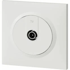 Prise TV Mâle 9, 52mm Blindée Dooxie - Complet - Blanc - Legrand