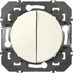 Double Interrupteur Ou Va-et-vient Dooxie - 10A - 250V - Blanc - Legrand