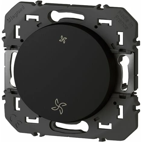 Interrupteur Commande VMC - Dooxie - Noir - Legrand 1 Interrupteur Commande VMC - Dooxie - Noir - Legrand
