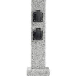 Distributeur Extérieur 4 Boîtes De Prises D’alimentation En Pierre Piliers D’alimentation D’alimentation De Jardin Pour Poteaux De Jardin Harms 103226