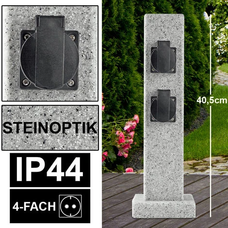 Distributeur Extérieur 4 Boîtes De Prises D’alimentation En Pierre Piliers D’alimentation D’alimentation De Jardin Pour Poteaux De Jardin Harms 103226 2 Distributeur Extérieur 4 Boîtes De Prises D’alimentation En Pierre Piliers D’alimentation D’alimentation De Jardin Pour Poteaux De Jardin Harms 103226 – Image 2