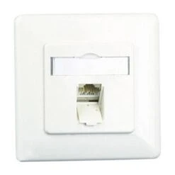 PRISE RÉSEAU ENCASTRÉE BTRNETCOM CAT 6A RAL 9010 1X RJ45 130C371002-I