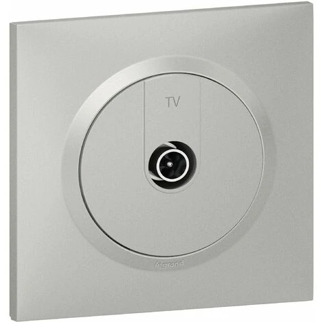 Prise TV - Mâle 9, 52mm Blindée+AX100 - Dooxie Complet - Aluminium - Legrand 1 Prise TV - Mâle 9, 52mm Blindée+AX100 - Dooxie Complet - Aluminium - Legrand