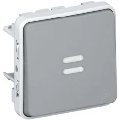 Legrand Interrupteur Ou Va-et-vient Témoin Câblage Phase Distribuée Plexo Composable IP55 10AX 250V Gris (069512)