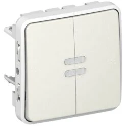 Legrand Interrupteur Ou Va-et-vient Témoin Câblage Existant Plexo Composable IP55 10AX 250V Blanc (069614)