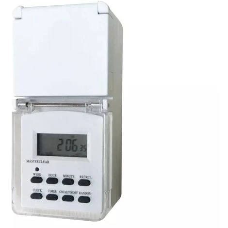 Prise Programmable Extérieure, ElektroProg Outdoor, Hebdomadaire 3600W 1 Prise Programmable Extérieure, ElektroProg Outdoor, Hebdomadaire 3600W
