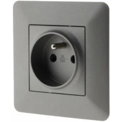 Prise 2P+T 16A Titanium - Artezo -Douille Soldes Boutiquec 17551510 3