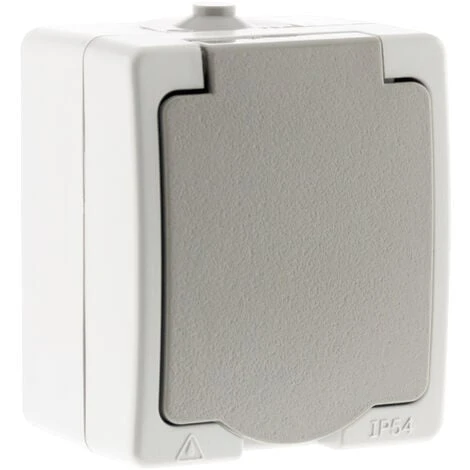 Prise 2P+T 16A Gris Clair IP54 - Akya 1 Prise 2P+T 16A Gris Clair IP54 - Akya