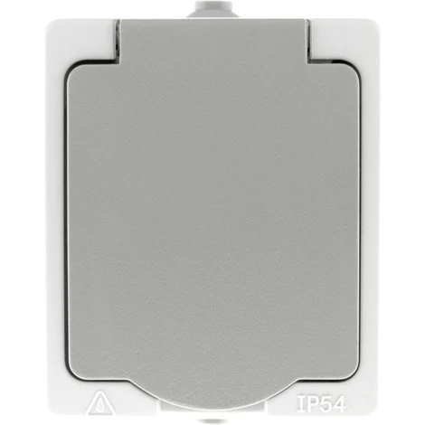 Prise 2P+T 16A Gris Clair IP54 - Akya 2 Prise 2P+T 16A Gris Clair IP54 - Akya – Image 2