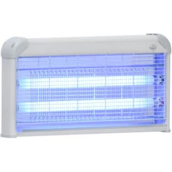 Outsunny Lampe UV Anti-insectes Anti Moustique Tue Mouche électrique Destructeur D'insectes 30 W Gris