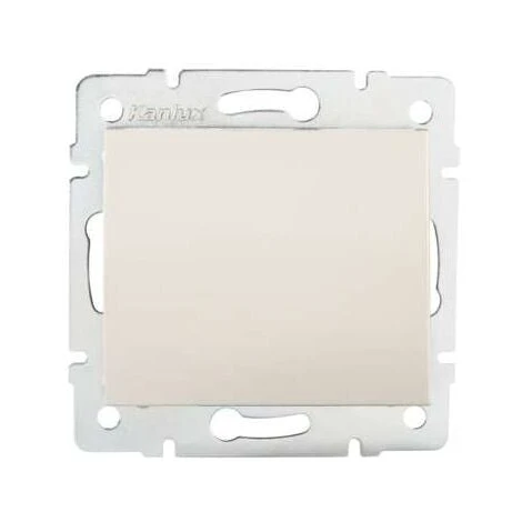 Interrupteur Encastrable Simple LOGI Crème 1 Interrupteur Encastrable Simple LOGI Crème