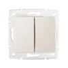 Interrupteur Encastrable Double LOGI Crème