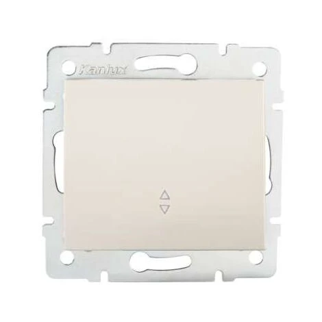 Interrupteur Encastrable Va-et-Vient Simple LOGI Crème 1 Interrupteur Encastrable Va-et-Vient Simple LOGI Crème