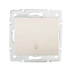 Bouton Poussoir Encastrable Pour Sonnette LOGI Crème