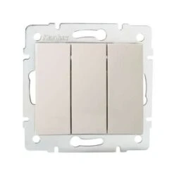 Interrupteur Encastrable Triple LOGI Crème