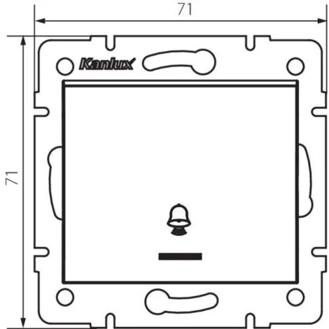 Bouton Poussoir Encastrable Pour Sonnette Avec Témoin LED LOGI Blanc 2 Bouton Poussoir Encastrable Pour Sonnette Avec Témoin LED LOGI Blanc – Image 2