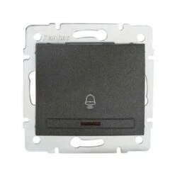 Bouton Poussoir Encastrable Pour Sonnette Avec Témoin LED DOMO Graphite