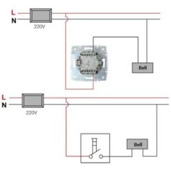 Bouton Poussoir Encastrable Pour Sonnette Avec Témoin LED DOMO Graphite -Douille Soldes Boutiquec 19917933 3