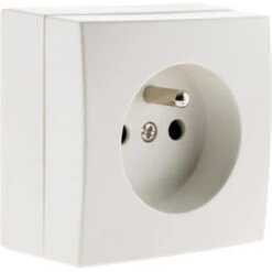 Prise 2P+T 16A Saillie Bel'Vue- Blanc