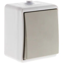 Poussoir Mini IP54 Gris Clair