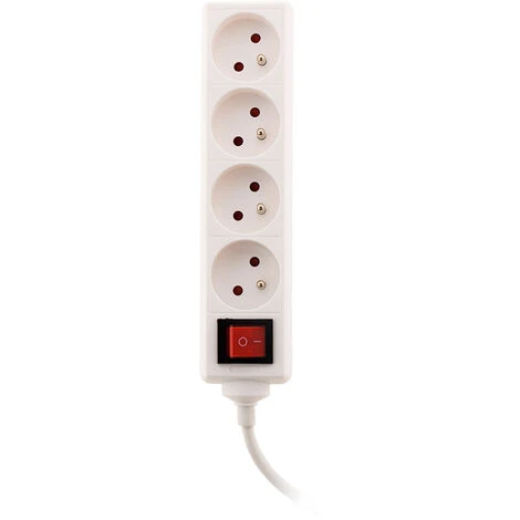 Bloc 4 Prises 16A 2P+T Avec Interrupteur Blanc - Zenitech 2 Bloc 4 Prises 16A 2P+T Avec Interrupteur Blanc - Zenitech – Image 2