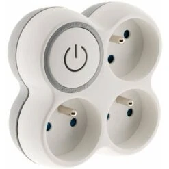 Triplite 16A 2P+T Façade Avec Interrupteur Gris / Blanc