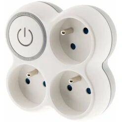 Triplite 16A 2P+T Façade Avec Interrupteur Gris / Blanc -Douille Soldes Boutiquec 2011349 3