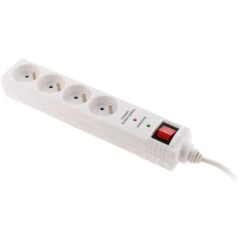 Bloc 4x 16A Avec Interrupteur Parafoudre + Parasurtenseur - Blanc - Zenitech -Douille Soldes Boutiquec 2011505 3
