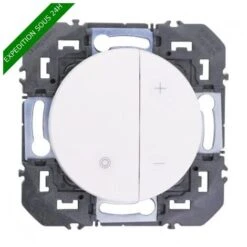 Legrand - Variateur Toutes Lampes Dooxie 2 Fils Sans Neutre Finition Blanc - Réf : 600060