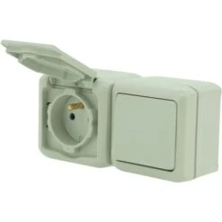 Interrupteur Va-et-vient Legrand Forix + Prise Avec Terre Semi-étanche