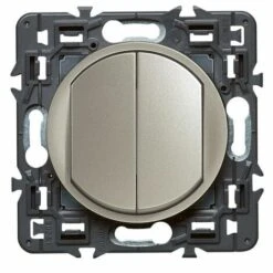 Legrand Celiane Double Interrupteur Ou Double Va Et Vient 10A Titane à Composer