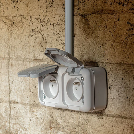Étanche Double Prise 2P+T Gris - SIEMENS - SIEMENS 3 Étanche Double Prise 2P+T Gris - SIEMENS - SIEMENS – Image 3