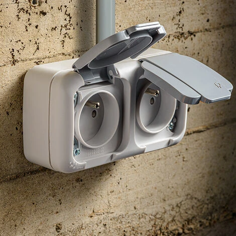 Étanche Double Prise 2P+T Gris - SIEMENS - SIEMENS 4 Étanche Double Prise 2P+T Gris - SIEMENS - SIEMENS – Image 4