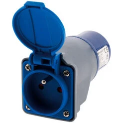 Adaptateur Compact Sans Câble Femelle 16A 2P+T En Mâle CEE17 Pour CAMPING, NAUTISME - Zenitech