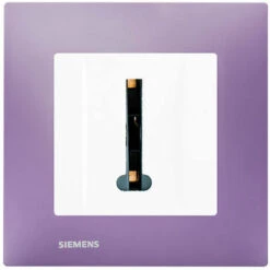 Prise Téléphone Blanc Delta Viva + Plaque Violet - SIEMENS - SIEMENS