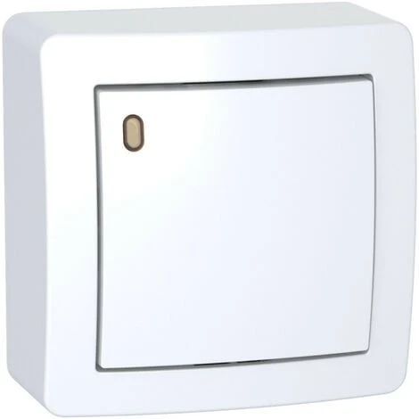 Schneider® Alréa, Poussoir O/F Lumineux Faible Conso Avec Cadre Saillie, Blanc Polaire (ALB62052P) 1 Schneider® Alréa, Poussoir O/F Lumineux Faible Conso Avec Cadre Saillie, Blanc Polaire (ALB62052P)