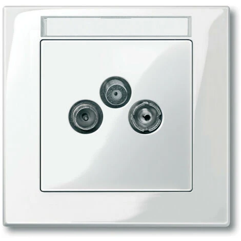 Schneider® Merten M-Plan - Enjoliveur Pour Prise Télévision TV+FM - Blanc Polaire Brill. (MTN296719) 2 Schneider® Merten M-Plan - Enjoliveur Pour Prise Télévision TV+FM - Blanc Polaire Brill. (MTN296719) – Image 2