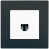 Prise RJ45 Blanc Delta Viva + Plaque Anthracite - SIEMENS - SIEMENS