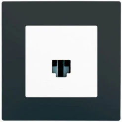 Prise RJ45 Blanc Delta Viva + Plaque Anthracite - SIEMENS - SIEMENS