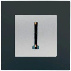 Prise Téléphone Silver Delta Viva + Plaque Anthracite - SIEMENS - SIEMENS