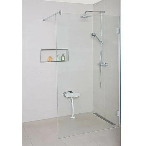 Strapontin Elida Avec Pied En Inox/PE/HD, Noir 320x500x390/130mm, Avec Fixation 2 Strapontin Elida Avec Pied En Inox/PE/HD, Noir 320x500x390/130mm, Avec Fixation – Image 2